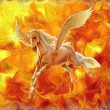 Схема вышивки «пегас в огне»