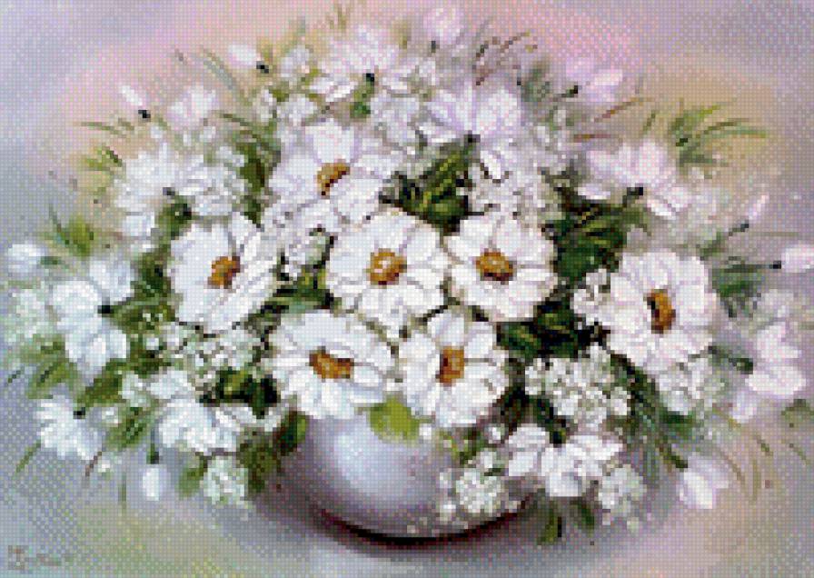 Жасмин - живопись, искусство, цветы, картина - предпросмотр