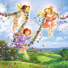 Схема вышивки «ангелочки»