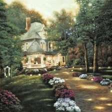 Схема вышивки «дом»