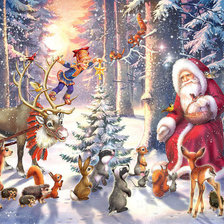 Схема вышивки «новый год в лесу»