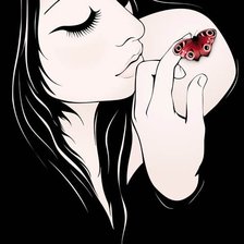 Схема вышивки «бабочка»