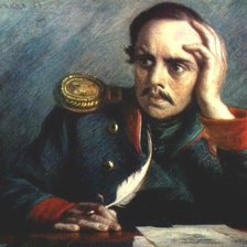 Схема вышивки «Лермонтов за работой»