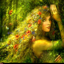 Схема вышивки «лесная нимфа»