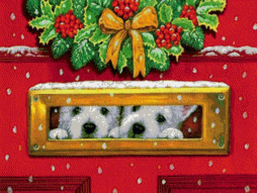 собачки - песики, щенки, новый год, собака, животные, рождество, собаки, собачки - предпросмотр