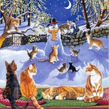 Схема вышивки «котики»