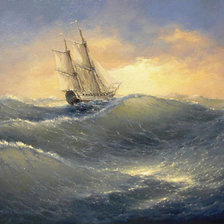 Схема вышивки «Море штормит»