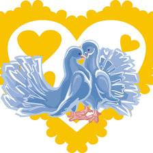 Схема вышивки «голуби»