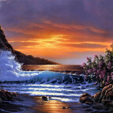 Схема вышивки «закат»