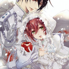 Схема вышивки «Kirito Aki+Takihiko Kana»