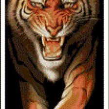 Схема вышивки «тигр»