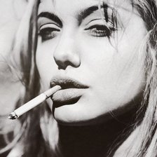 Схема вышивки «Анджелина Джоли»