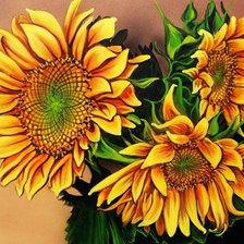Схема вышивки «Подсолнухи»