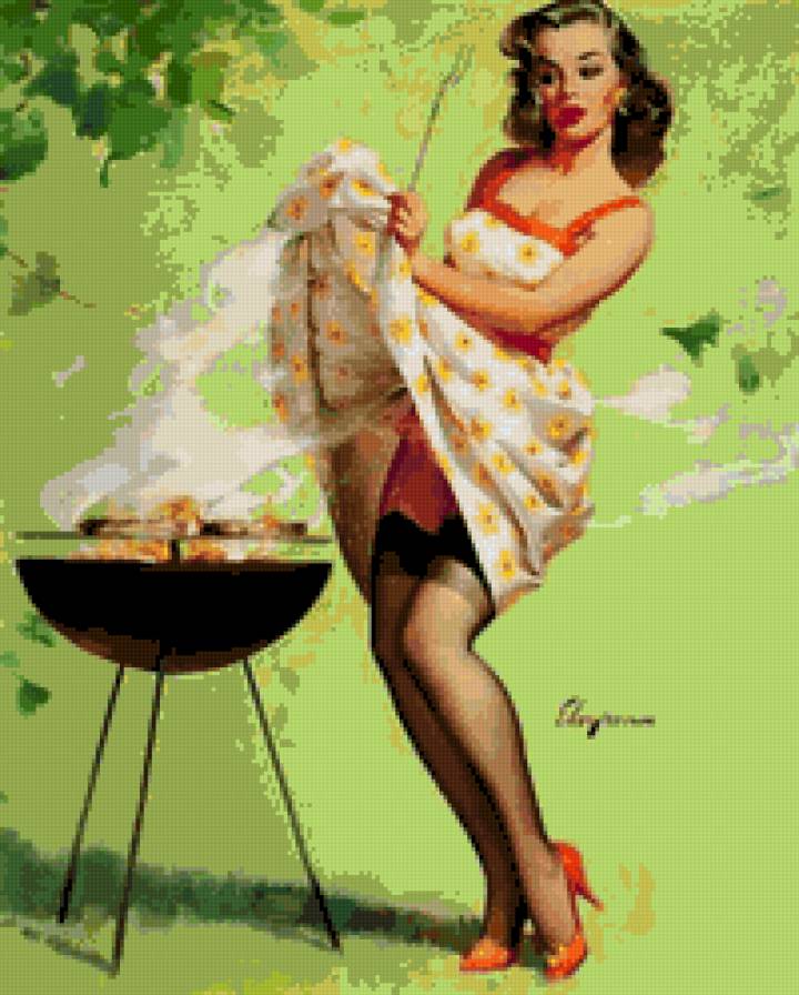 Домохозяйка 50-х - ретро, домохозяйки, девушки, pinup - предпросмотр