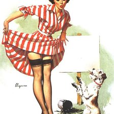 Схема вышивки «Домохозяйка 50-х»