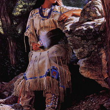 Схема вышивки «индейцы»