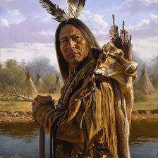 Схема вышивки «охотник»