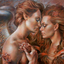 Схема вышивки «любовь ангела»