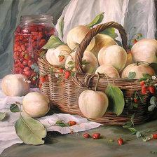 Схема вышивки «корзина с яблоками»