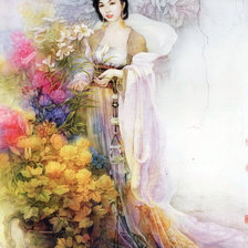 Схема вышивки «китаянка»