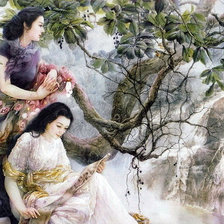 Схема вышивки «китаянка»