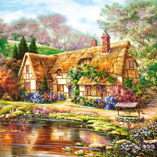 Схема вышивки «домик»