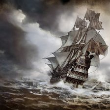 Схема вышивки «В шторм»