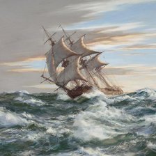 Схема вышивки «Корабль»