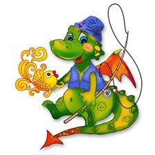 Схема вышивки «дракоша с рыькой»