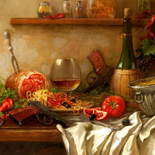 Схема вышивки «натюрморт с оружием»