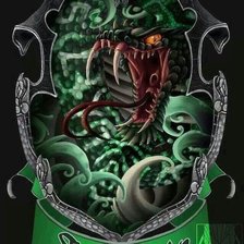 Схема вышивки «Слизерин»