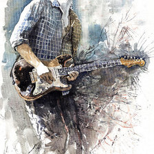 Схема вышивки «гитарист»