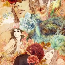 Схема вышивки «взгляд на женщину»