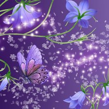 Схема вышивки «колокольчики и бабочки»