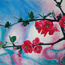 Схема вышивки «ветка сакуры»