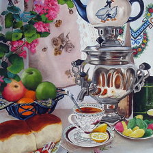 Схема вышивки «чайный натюрморт»