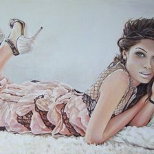 Схема вышивки «девушка»