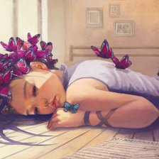 Схема вышивки «Устала»