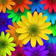 Схема вышивки «Витражные цветы. Панно.»