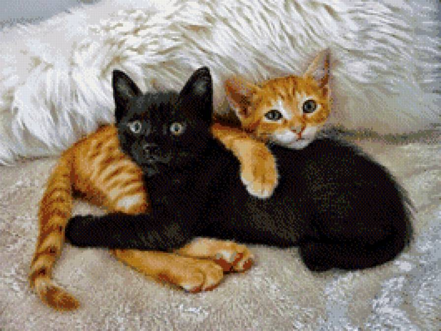 Счастье. Котики. - котята, панно, счастье - предпросмотр