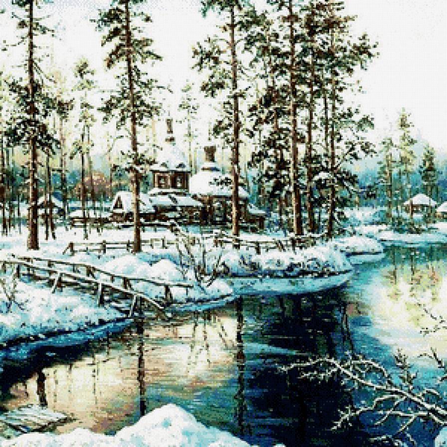 часовня в лесу - предпросмотр