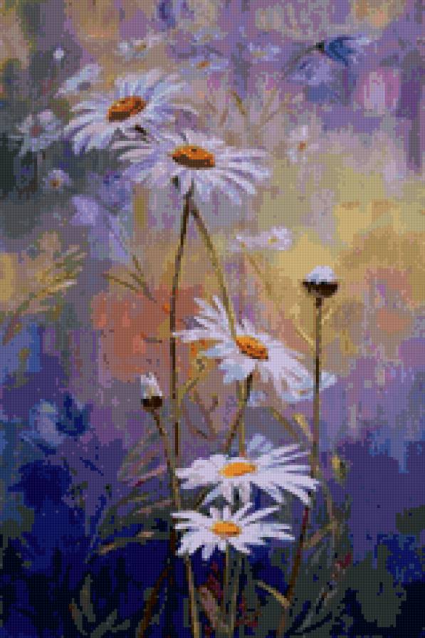 Акварльные ромашки - цветы, акварель, природа, ромашки - предпросмотр