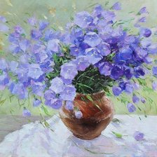 Схема вышивки «колокольчики в вазе»