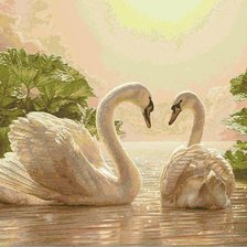 Схема вышивки «Лебёдушки»