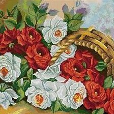 Схема вышивки «розы в корзинке»
