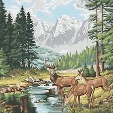 Схема вышивки «Олени»