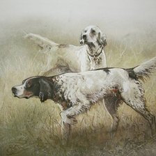 Схема вышивки «охотники»