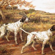 Схема вышивки «охотники»