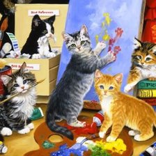 Схема вышивки «художники»