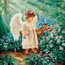 Схема вышивки «девочка ангелок»